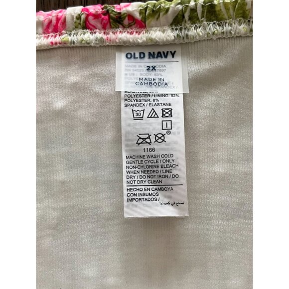 NWT Old Navy Womens Floral Tie-Side Bikini Bottoms 2X Polyester/Spandex White Mu - Picture 3 of 4